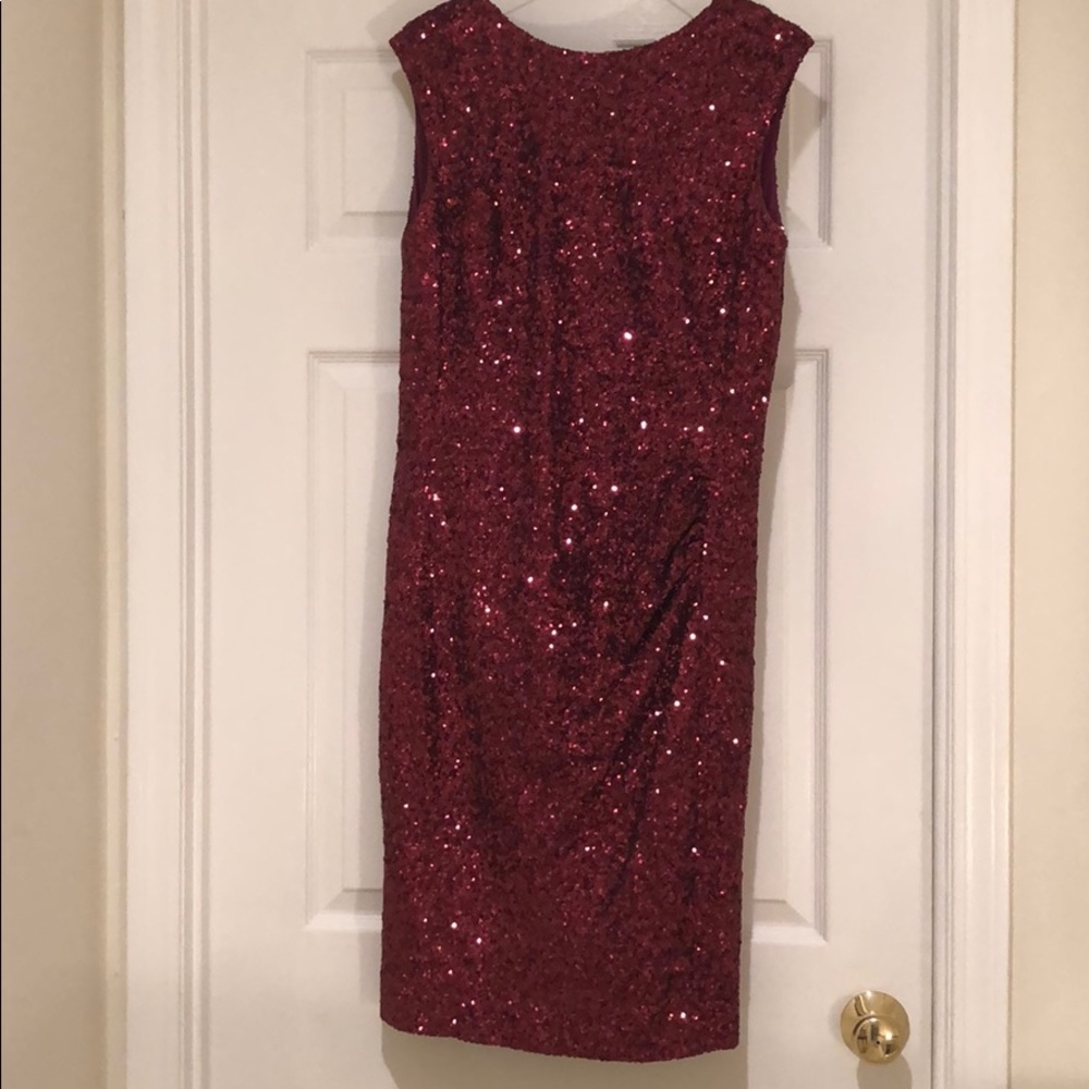 LK Bennett raspberry sequin dress